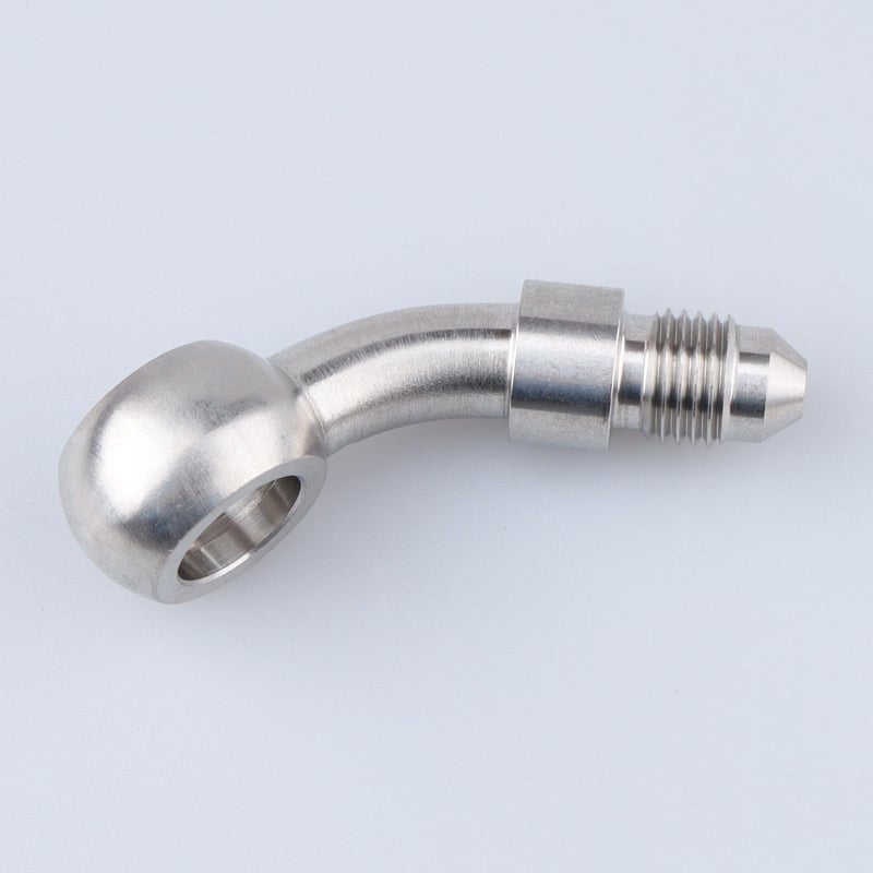 AC PERFORMANCE Stainless Steel 45 Degree -3 AN Male to Banjo Eye Hole Diameter 10.2mm Brake Banjo Fitting for AN3 PTFE Brake Hose Line - Image 3
